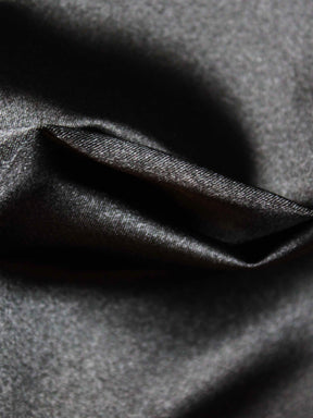 Black White Polyester Satin - P78
