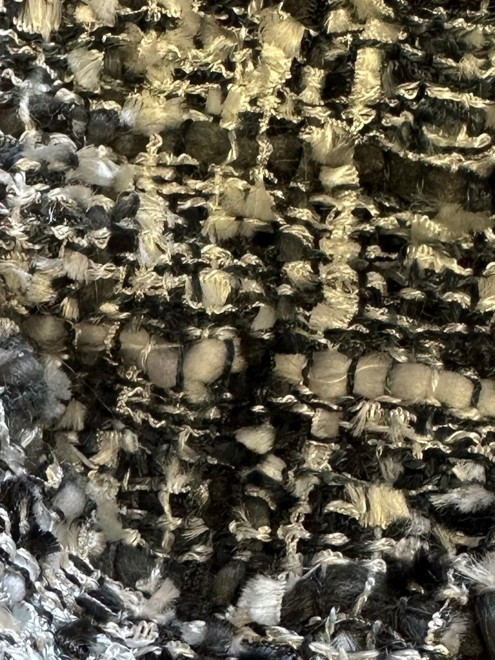Black & White Viscose Textured Fabric - Guru