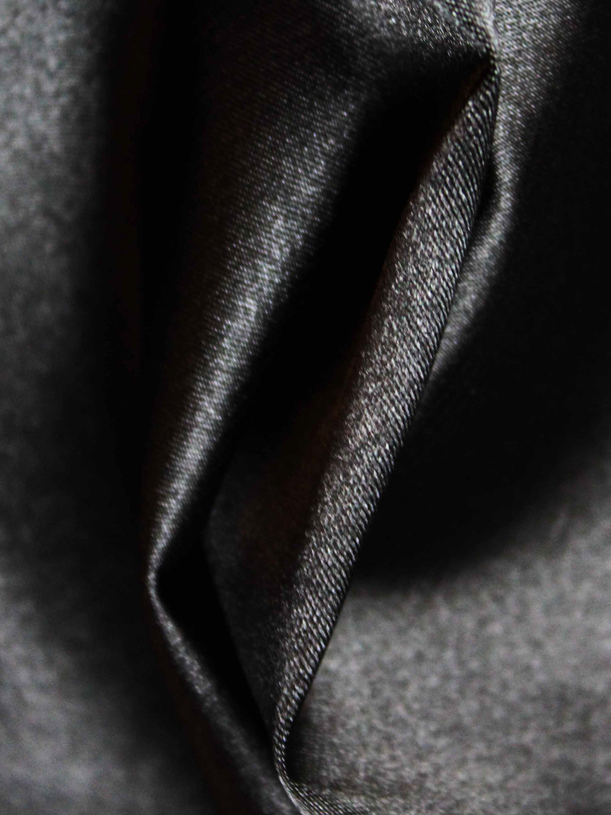 Black White Polyester Satin - P78