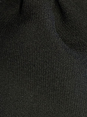 Black Polyester Satin Backed Crepe - Nepal