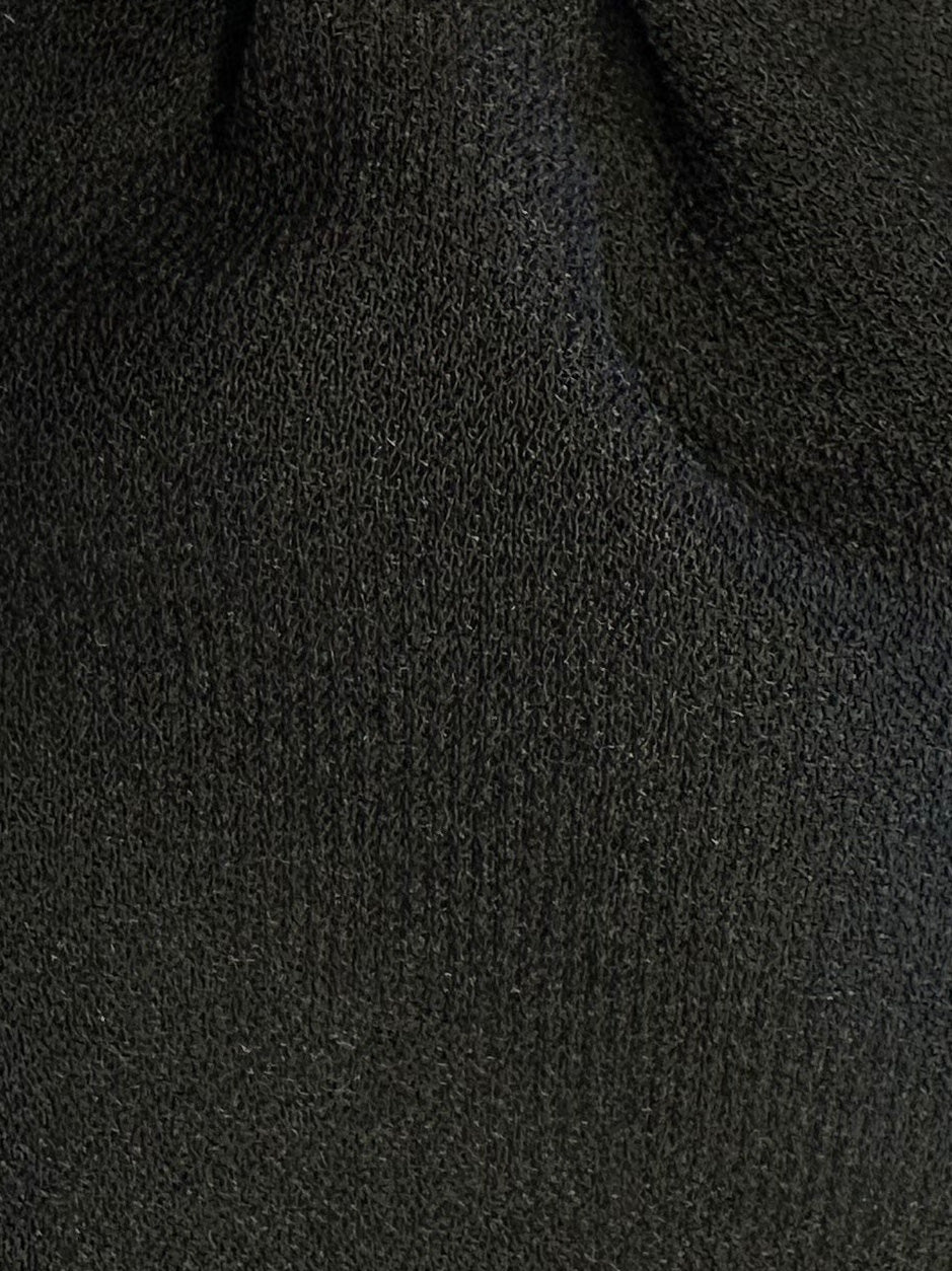 Black Polyester Satin Backed Crepe - Nepal