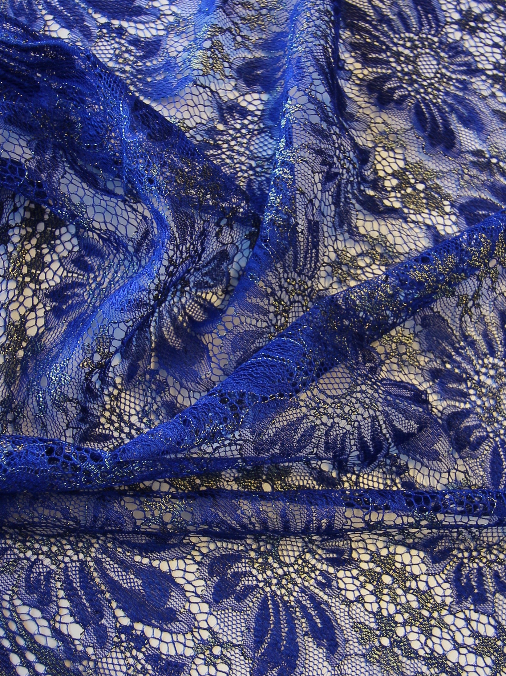 Blue Raschel Lace - Moseley