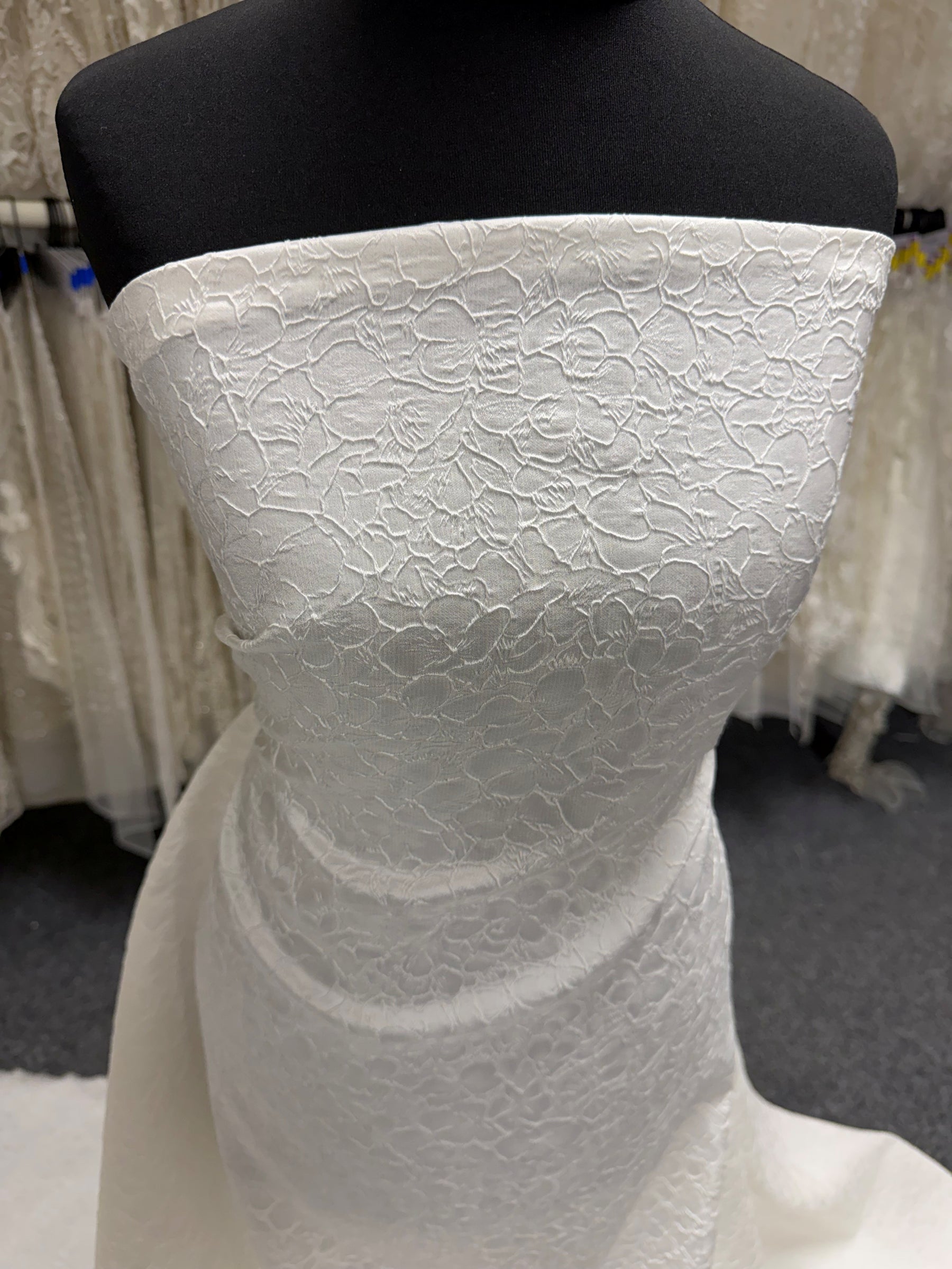 Ivory Italian Silk Blend Brocade - BR1015