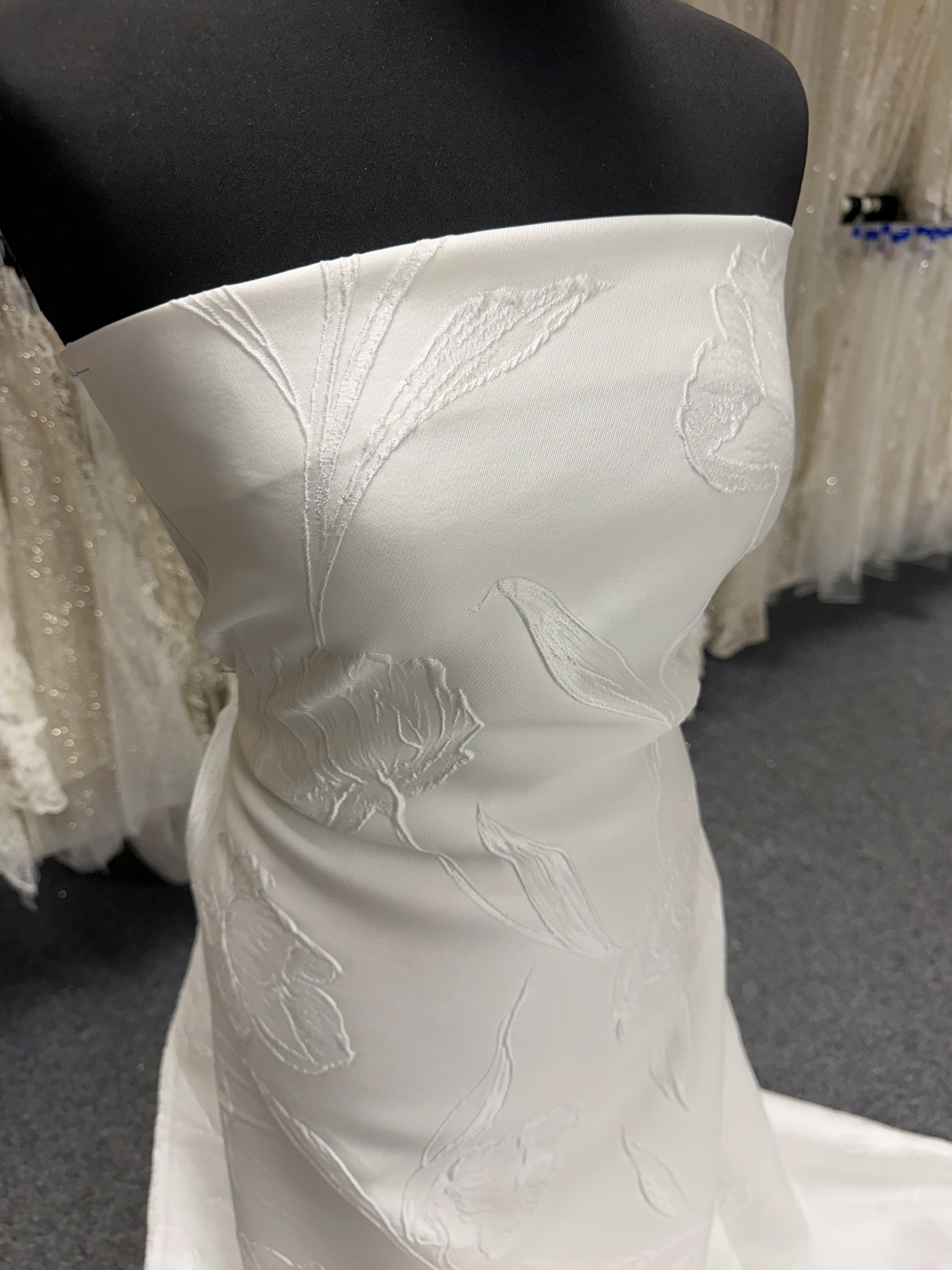 Ivory Italian Silk Blend Brocade - BR1020