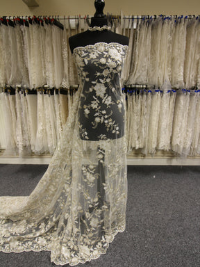 Champagne Beaded Lace - Kendall
