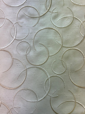 Champagne Embroidered Fabric - Brooklyn