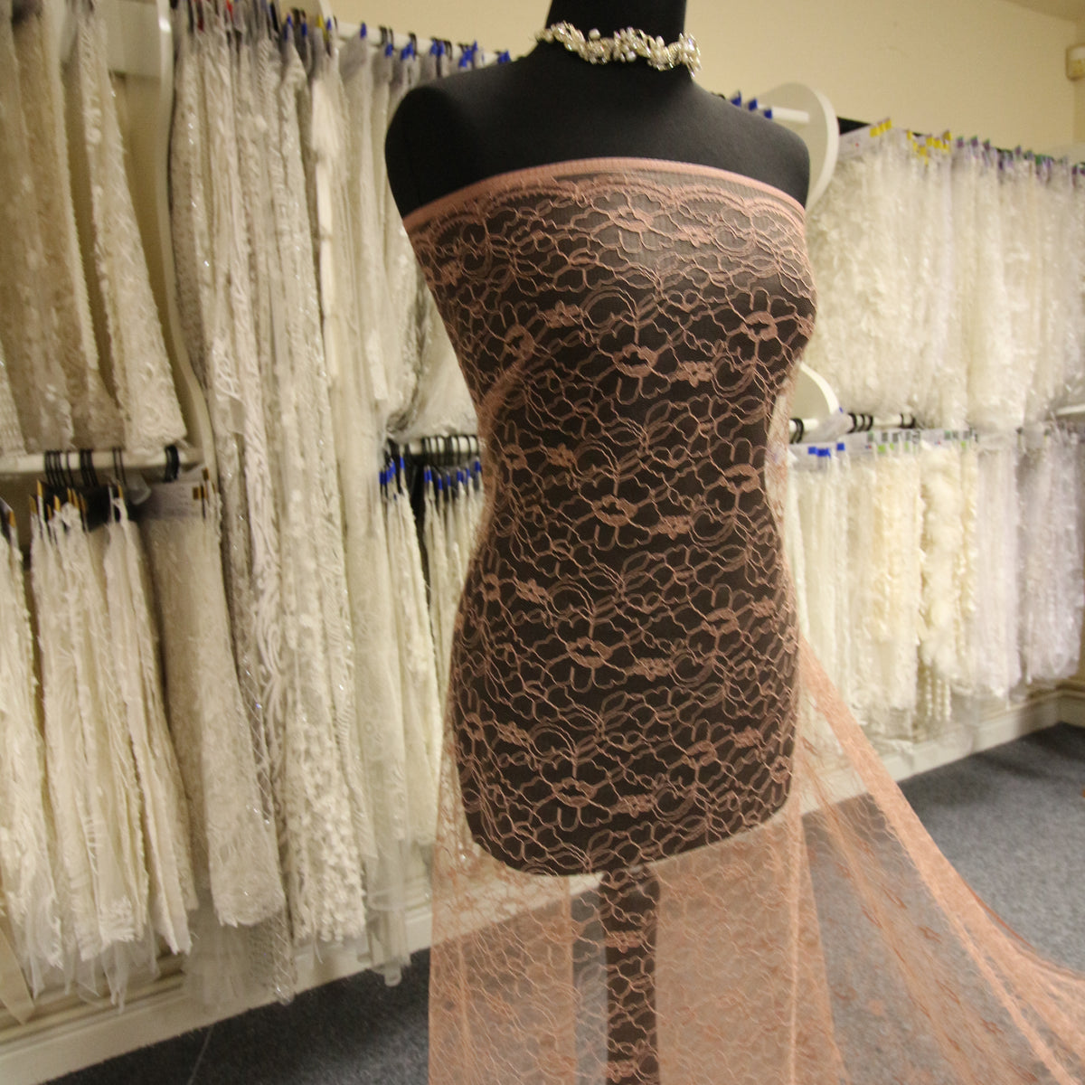 Brown Corded Lace