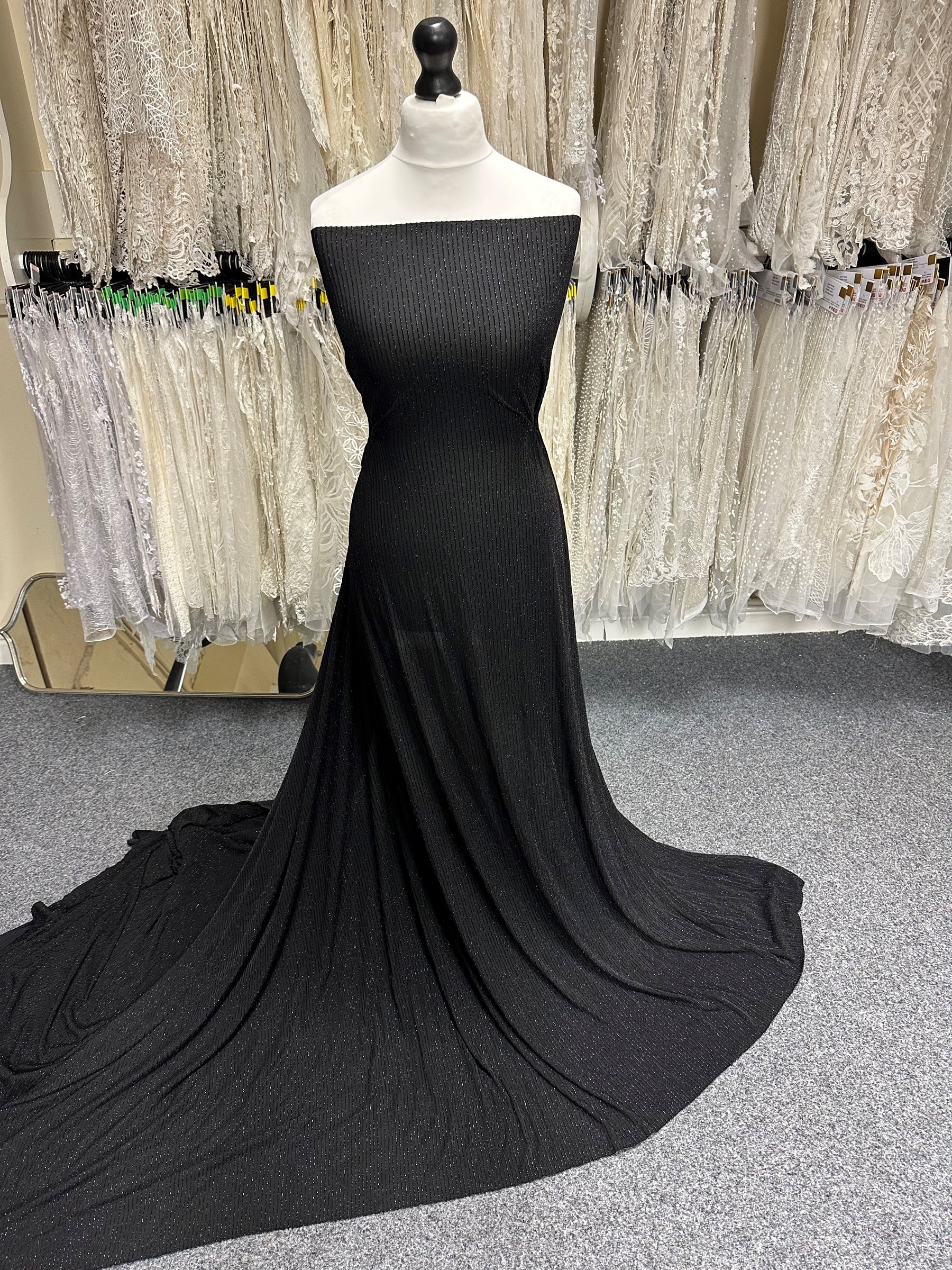 Black Beaded Georgette - Baffle