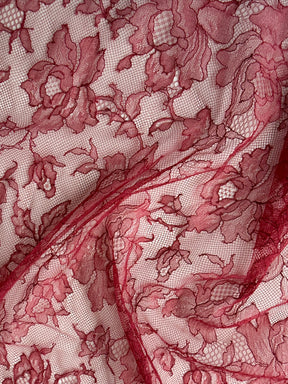 Bordeaux Red Chantilly Lace - P177