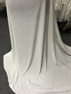 Ivory Pleated Polyester Fabric - Leeway