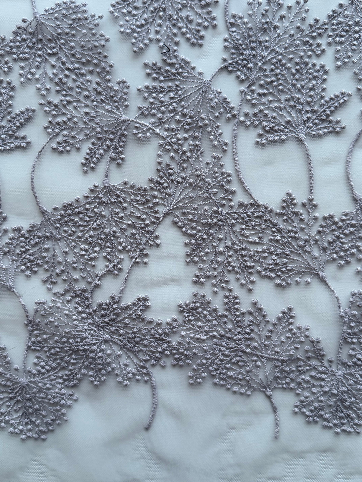 Lavender Floral Embroidery Lace - EB5037