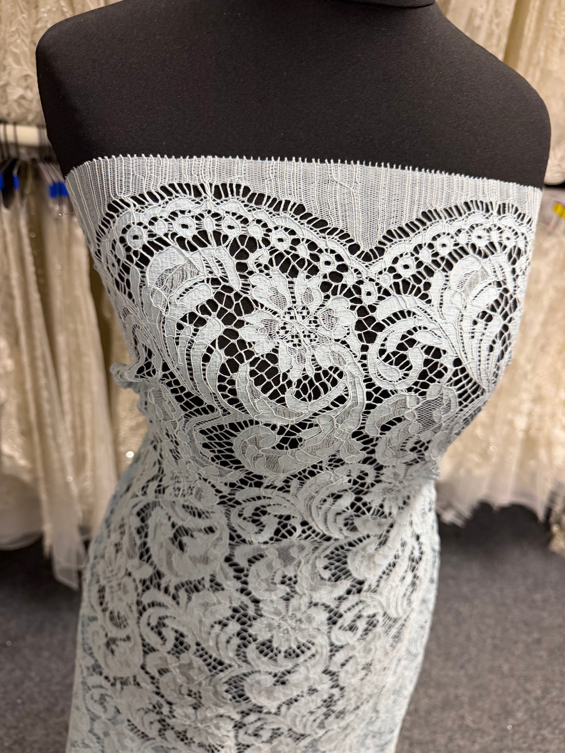 Powder Blue Chantilly Lace - P244