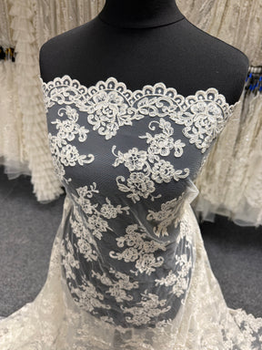 Ivory Corded Wedding Lace - P449