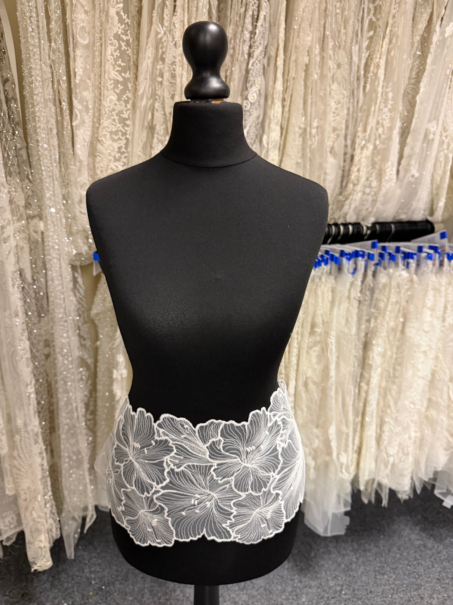 Ivory French Embroidered Trim - Monique