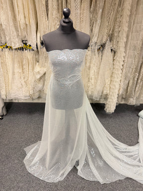 Baby Blue Embroidered Sequin Tulle – EB3020
