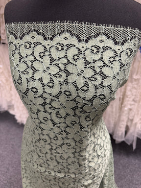Peridot Green Corded French Lace - LA4008