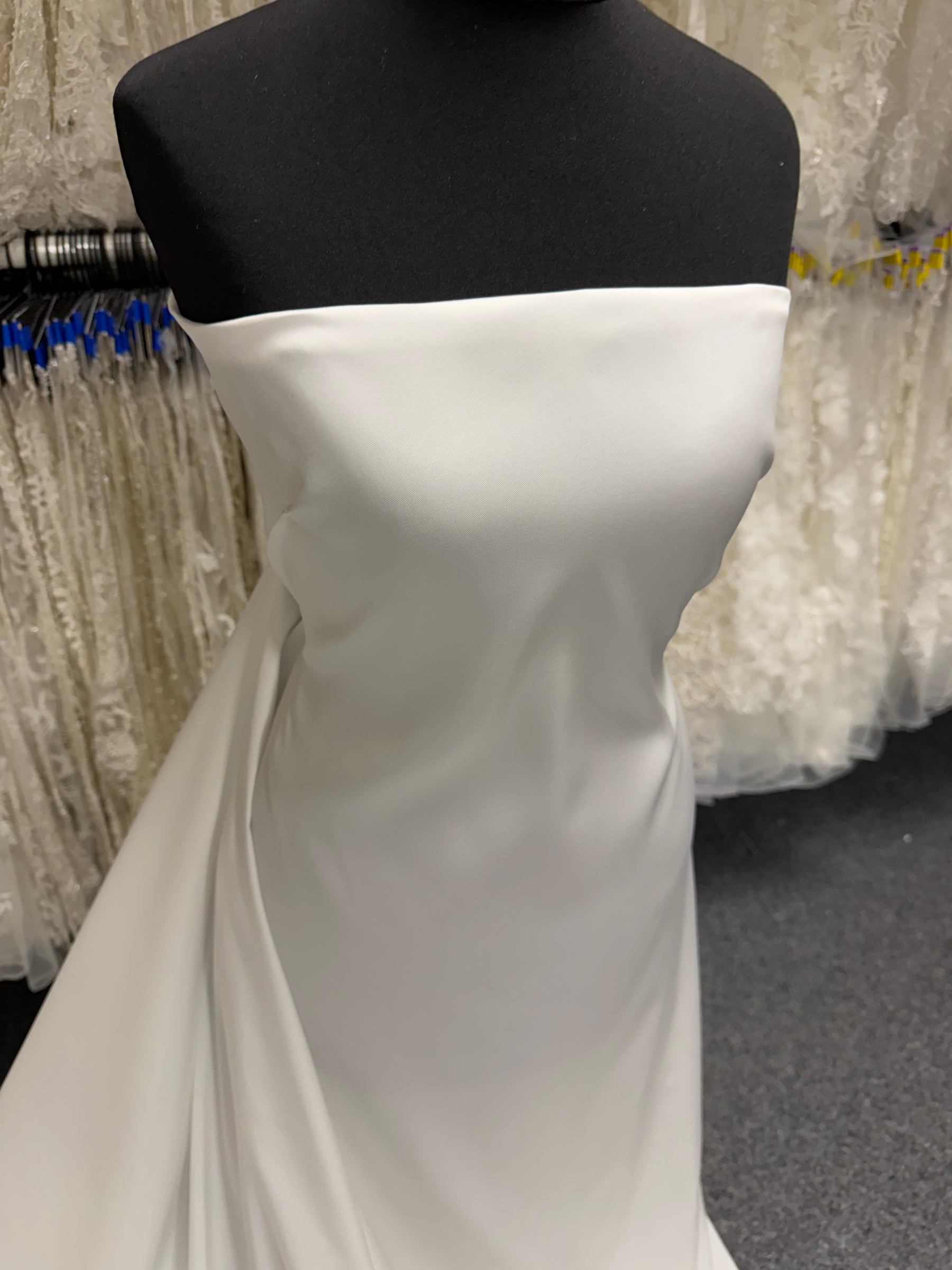 Pale Ivory Polyester Italian Mikado - P614