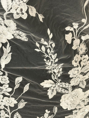 Ivory Sequin Embroidery Lace - Lucien