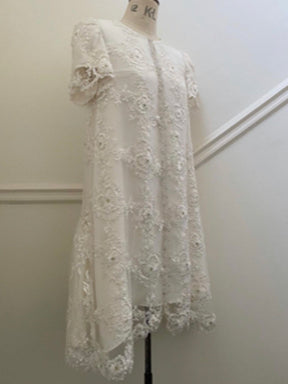 Discounted Ivory Embroidered Lace - Caitlin