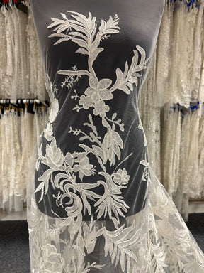 Ivory Corded Embroidery Lace - Calisto