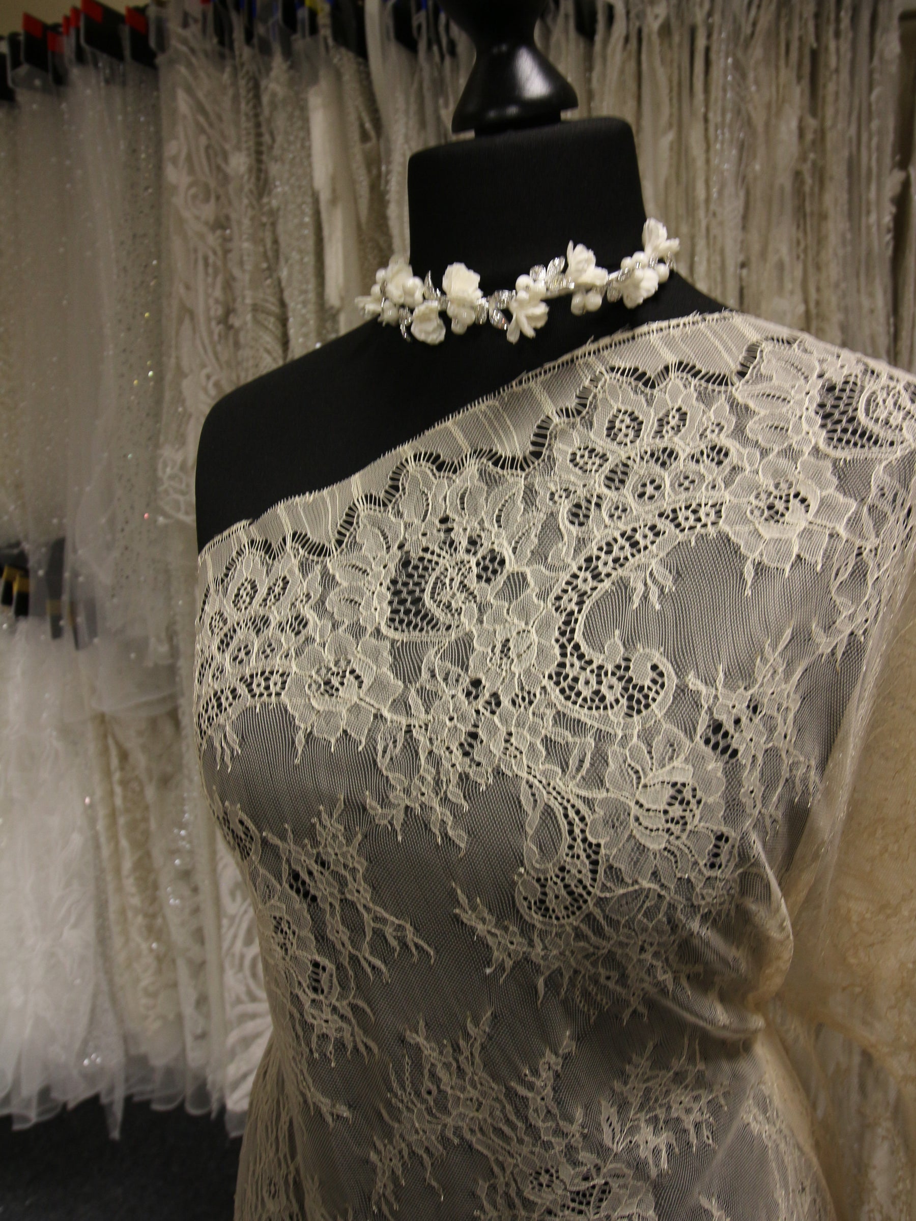 Champagne Raschel Lace - Vernita