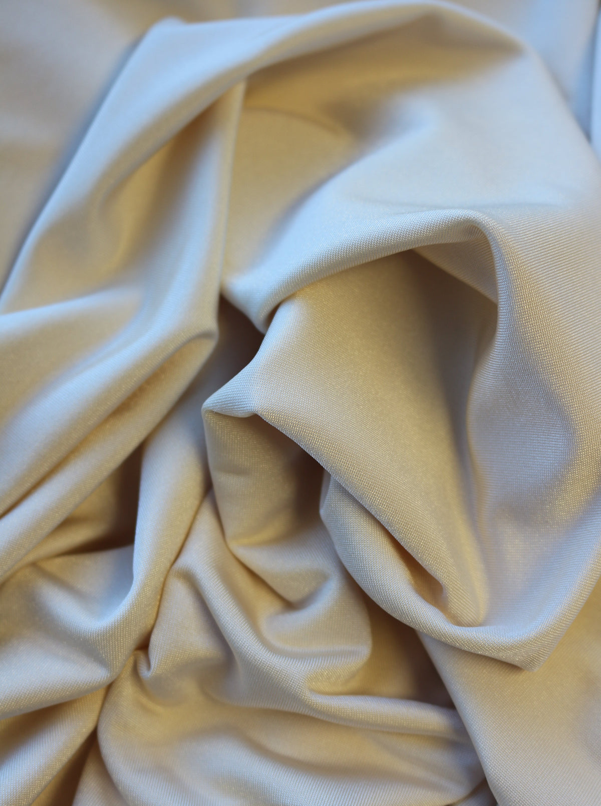 Champagne Stretch Polyester Satin - Confidence