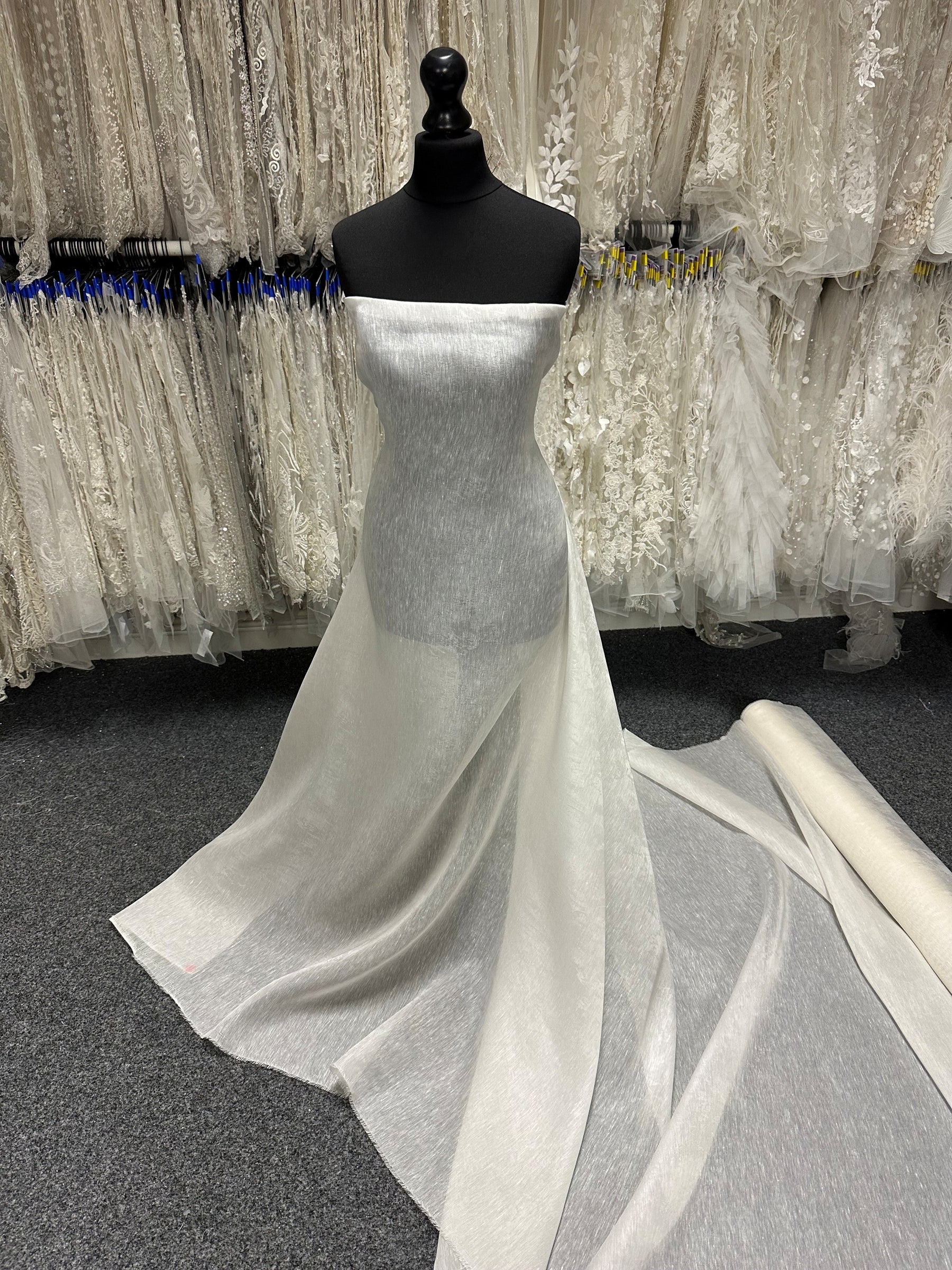 Ivory Silk/Linen Fabric - Channing