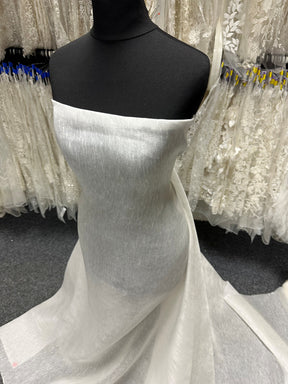 Ivory Silk/Linen Fabric - Channing
