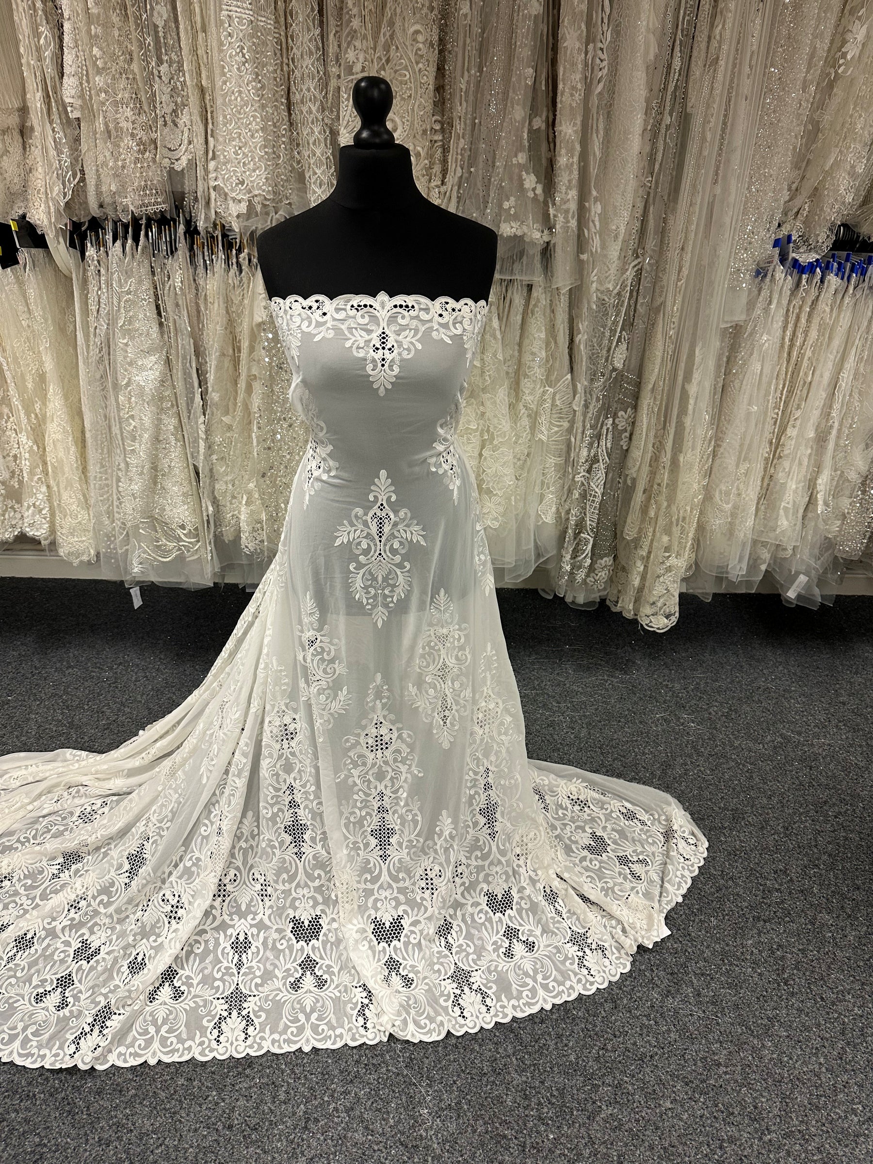 Ivory Embroidered Georgette - EB6003