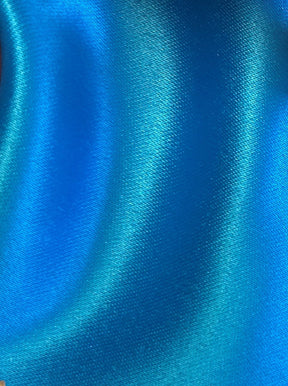 Turquoise Polyester Duchess Satin - Scenery