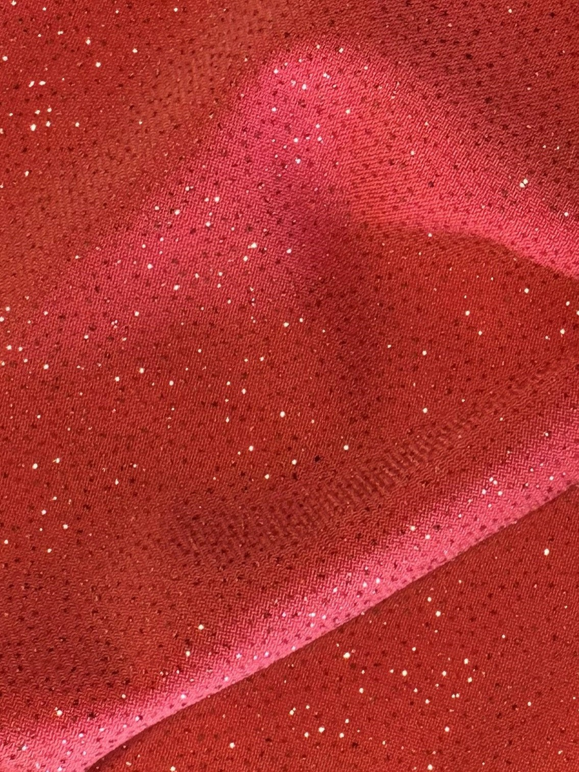 Coral Glitter Jersey Fabric - Dazzle