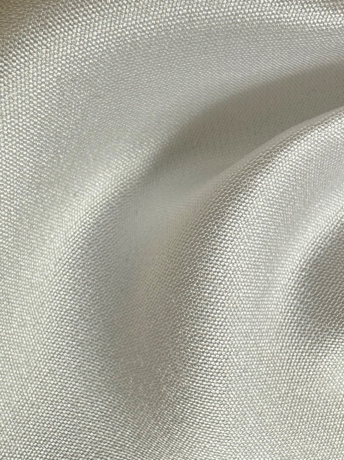 White Silk Blend Organza Mikado - Court