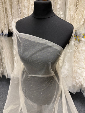 Ivory with Gold Glitter Tulle - P15