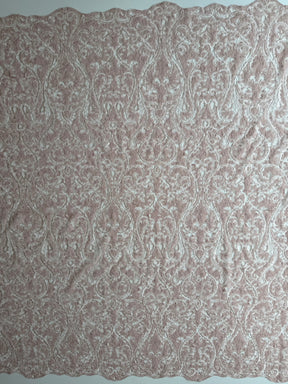Dusky Pink Embroidered Sequin Tulle – EB3008