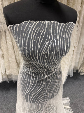 Ivory Sequin Lace - EB3011