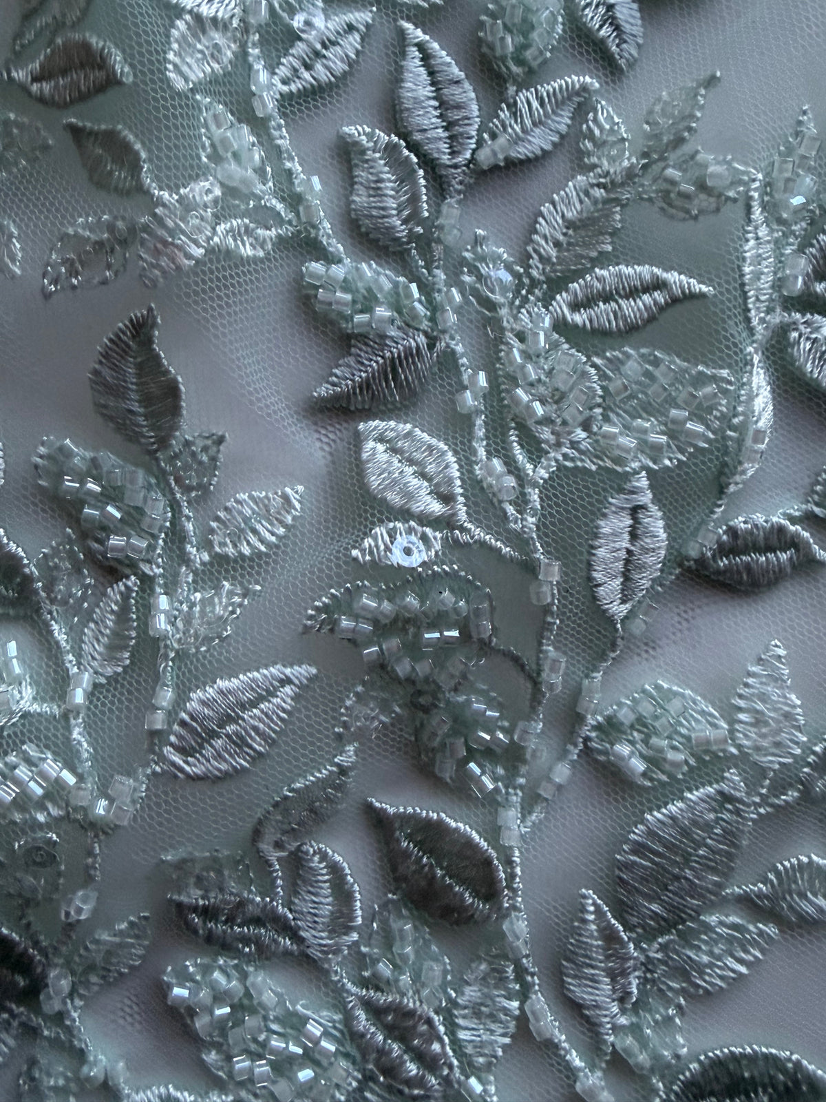 Willow Emb Beaded Tulle - EB1058