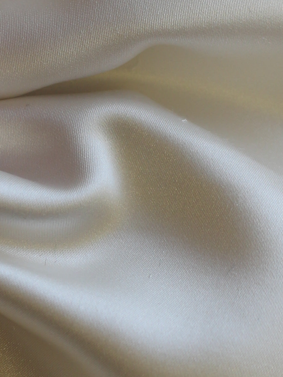 1 MTR SHINY YELLOW GOLD SATIN LIGHT WEIGHT SOFT POLYESTER LINING FABRIC 58”  WIDE
