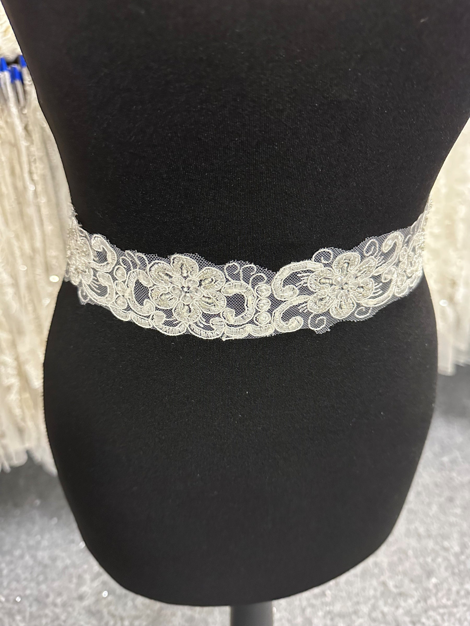 Ivory Beaded Lace Trim - Deity