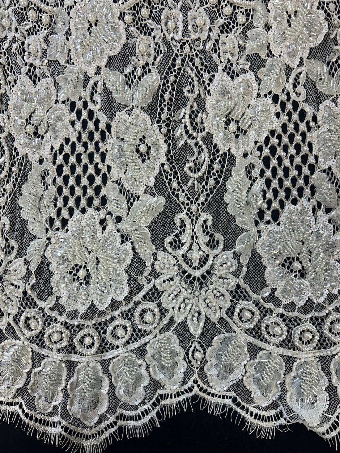 Ivory 3d Corded Raschel Lace Clarke