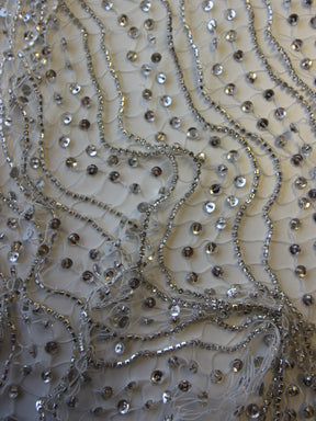 Ivory  Embellished Net - Shay