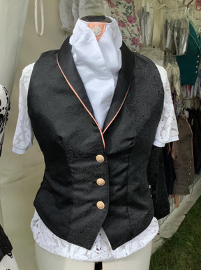 Black Waistcoat Fabric - Dijon