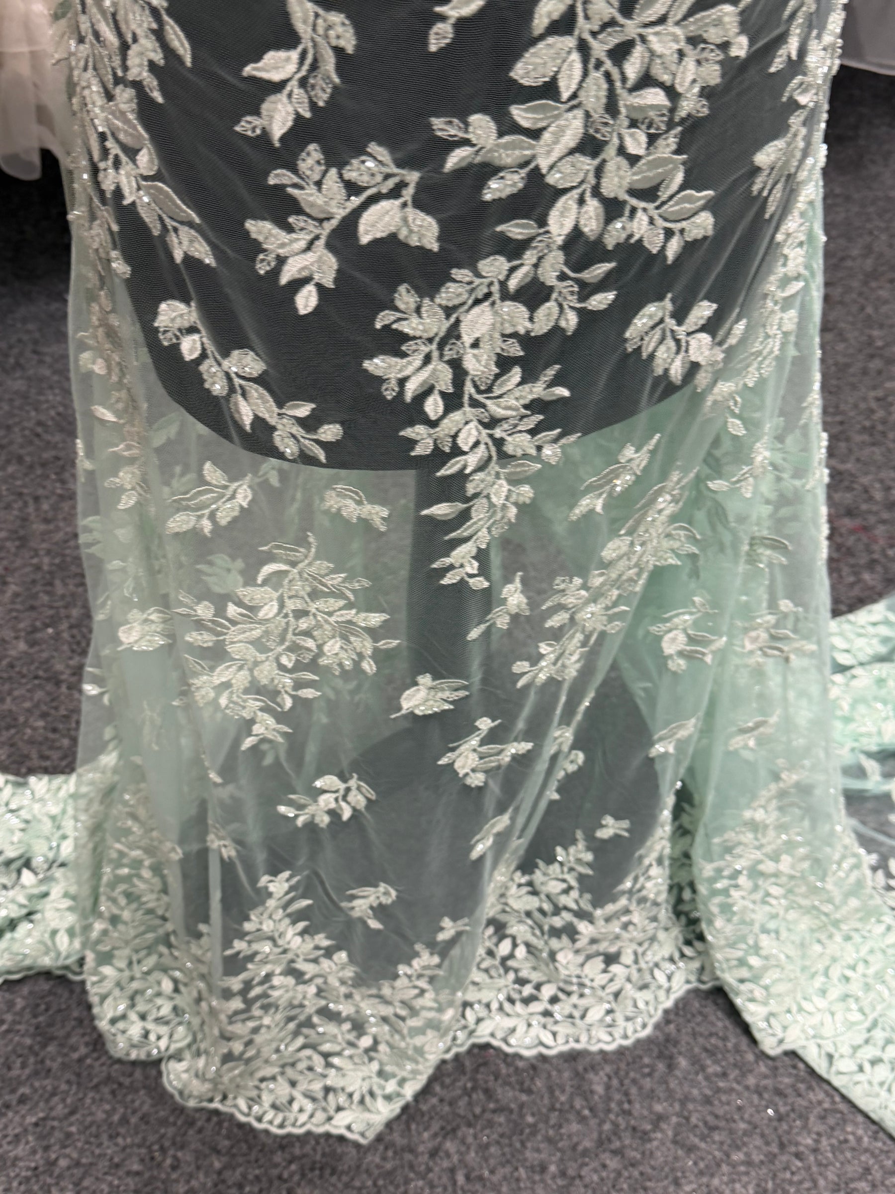 Willow Emb Beaded Tulle - EB1058