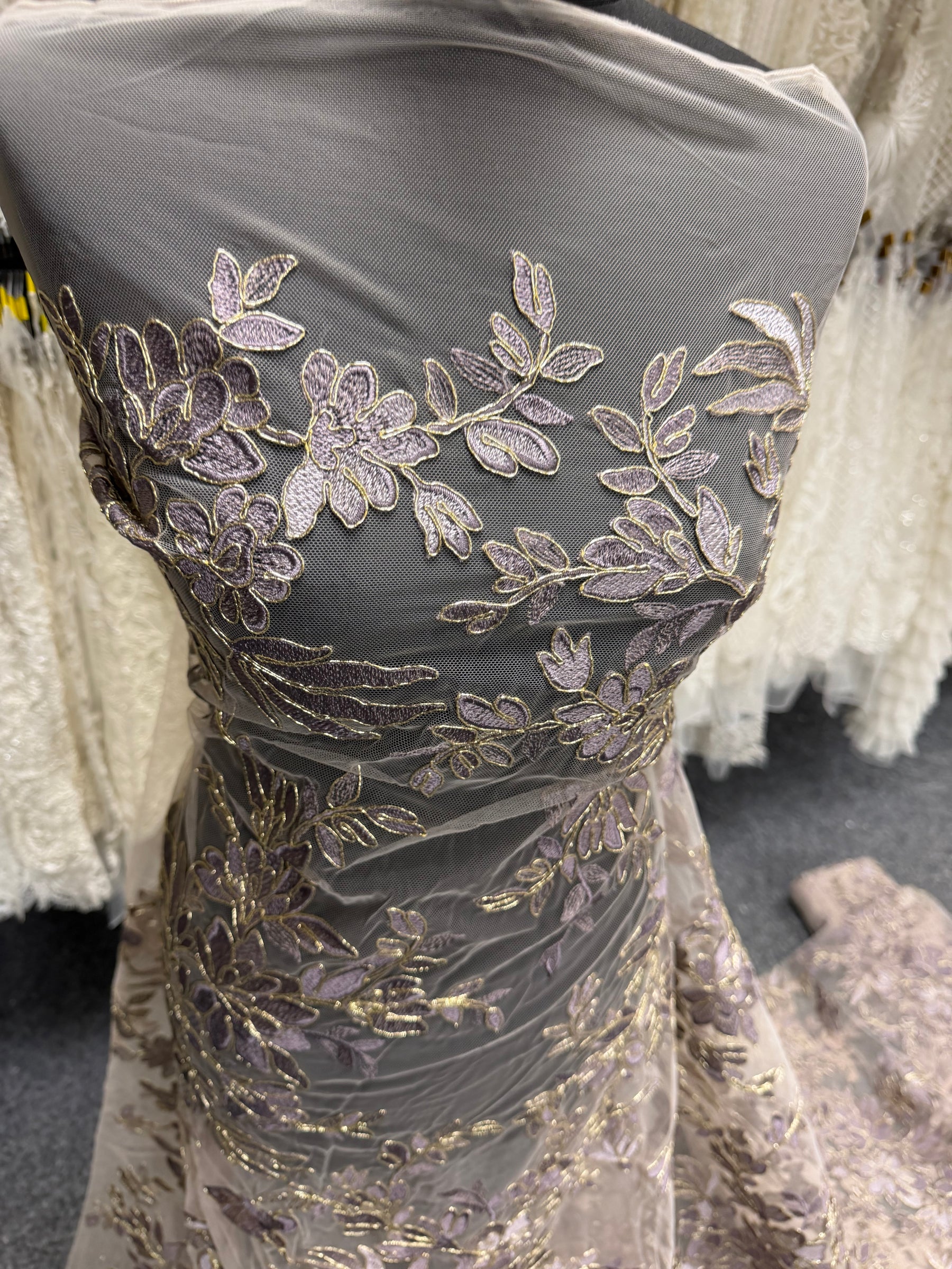 Lavender Lace with Gold Cording - Kylar