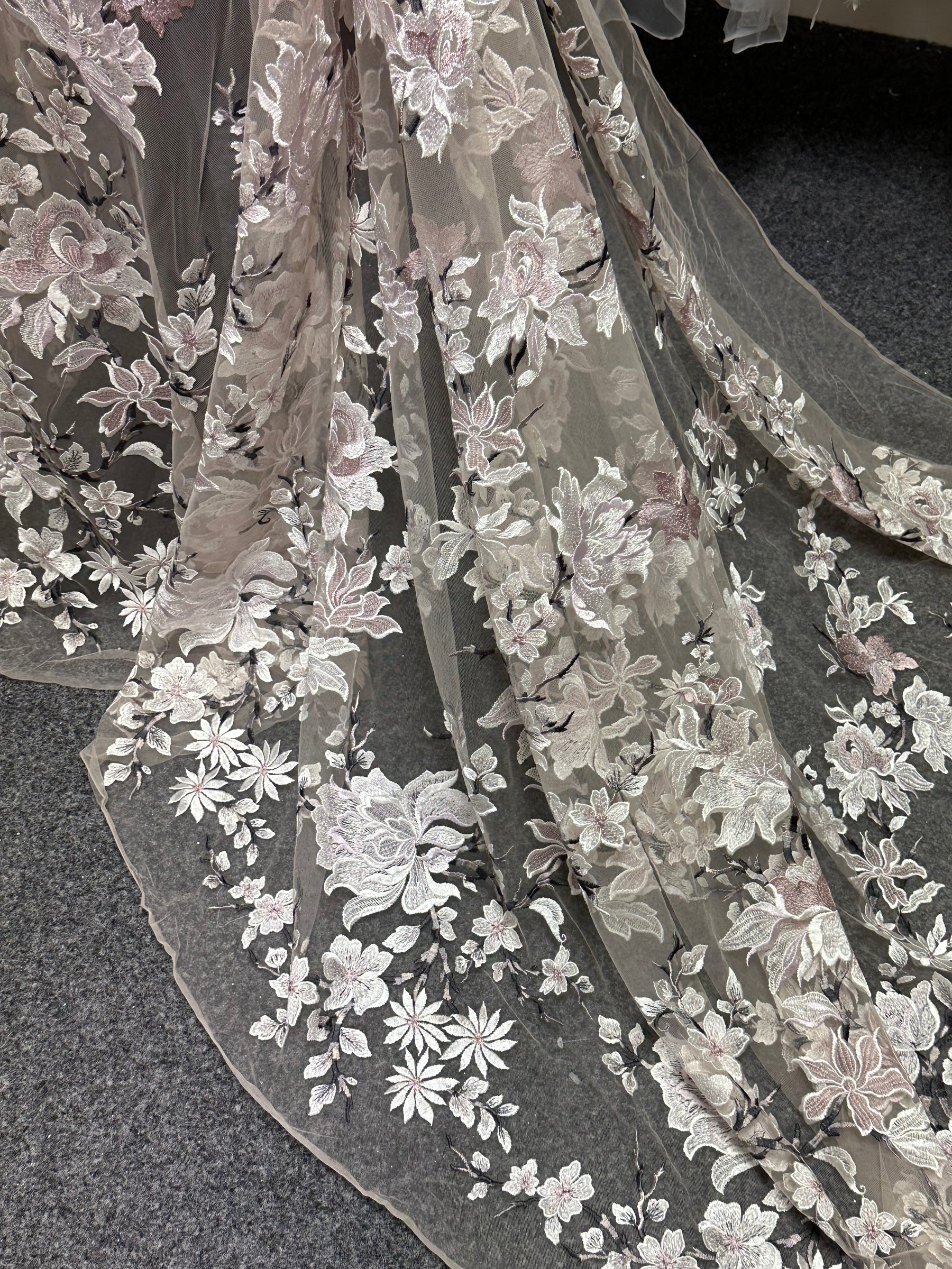 Pink Embroidered Lace - EB5052