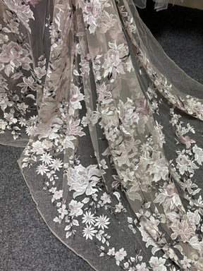 Pink Embroidered Lace - EB5052