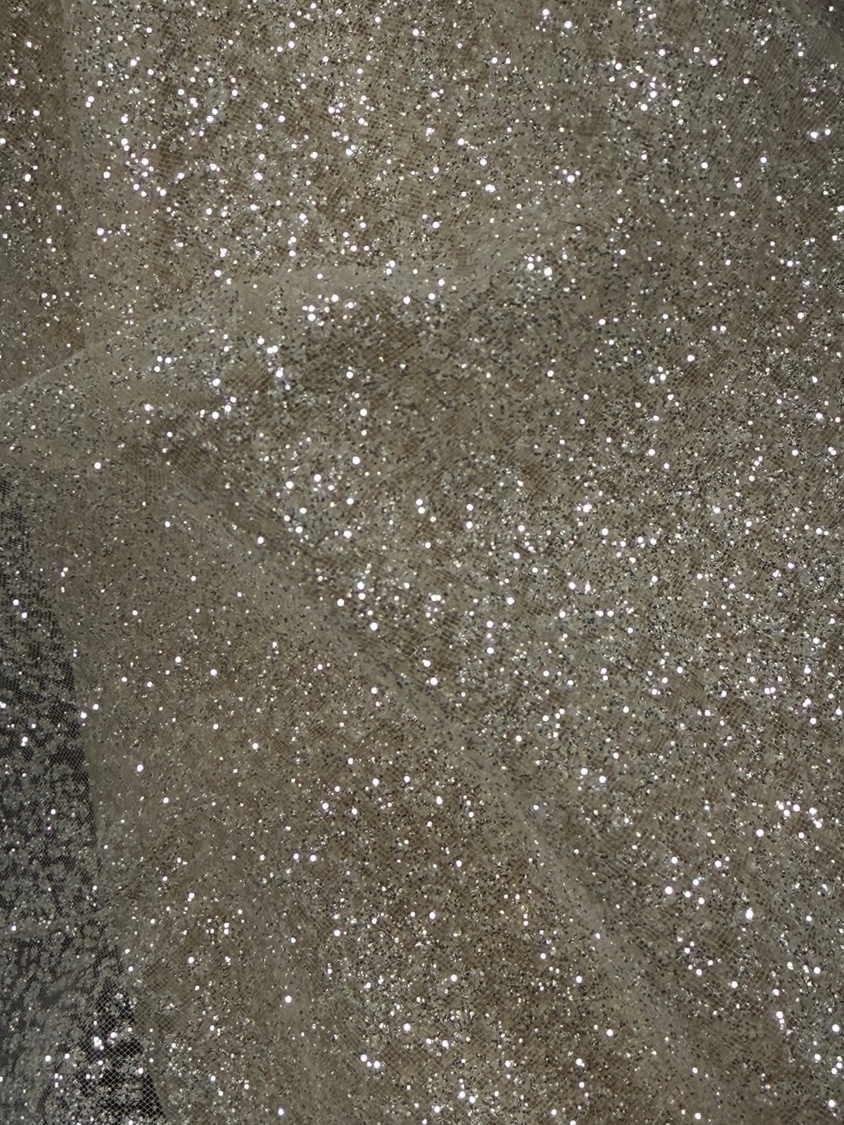 Nude Glitter Tulle - TU0066