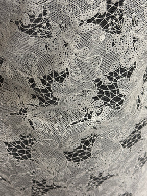 Ivory Sequin Embroidery Lace - EB3038