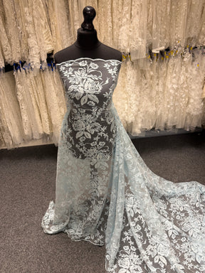 Baby Blue Embroidered Lace – EB5018