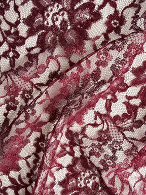 Red Metallic Chantilly Lace - P184