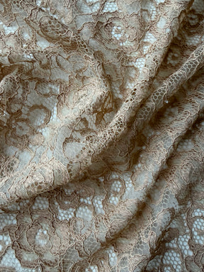 Beige Corded Stretch Lace - P619